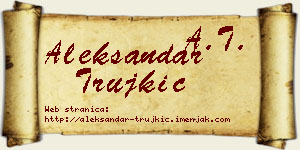 Aleksandar Trujkić vizit kartica